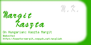 margit kaszta business card